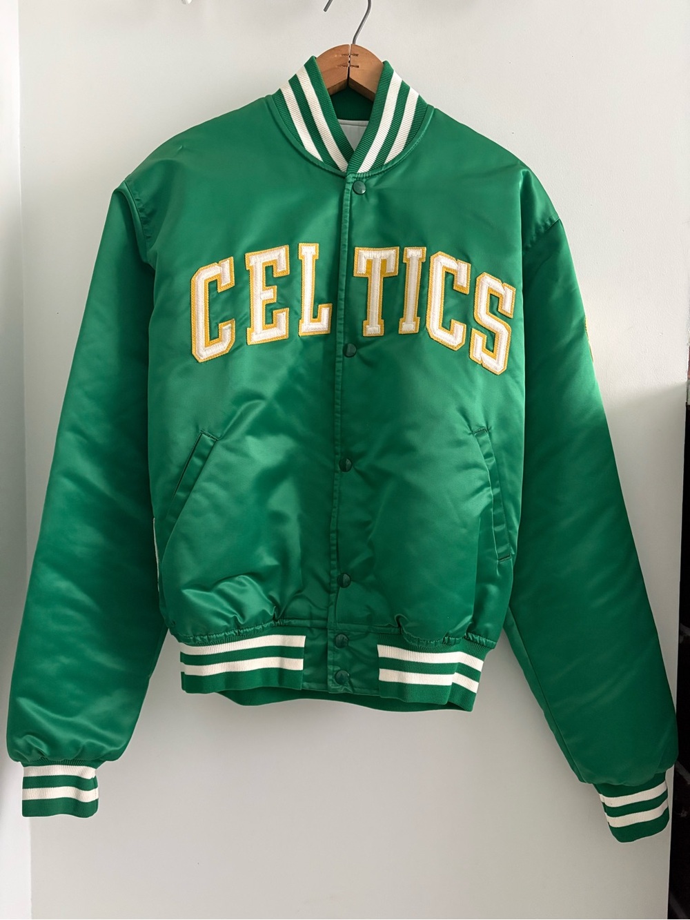 STARTER Vintage Boston Celtics Satin Jacket Green Men’s US L VGUC